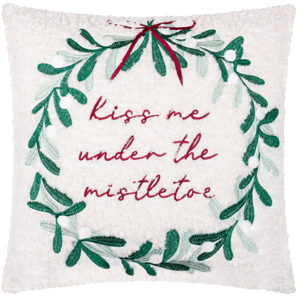 Mistletoe Wreath Cushion  45 x 45cm