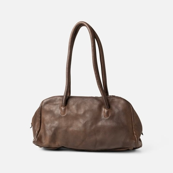 Chocolate Shoulder Baguette Bag by Biba