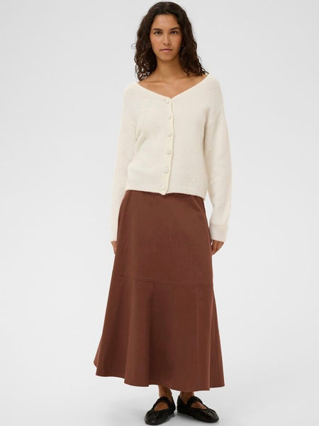 Cappuccino A Line Cotton Skirt By Soaked