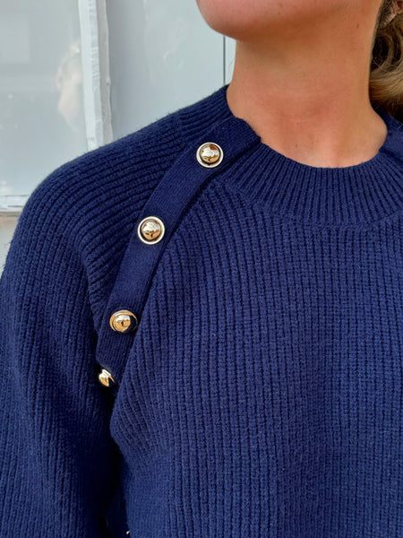 Navy Officer Rib Knit by Co Couture