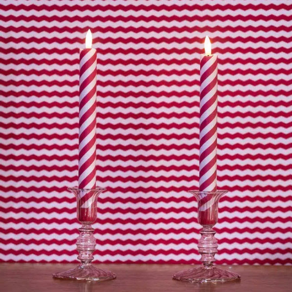 Raspberry Twist Flameless LED Wax Candles Candle Box of 2