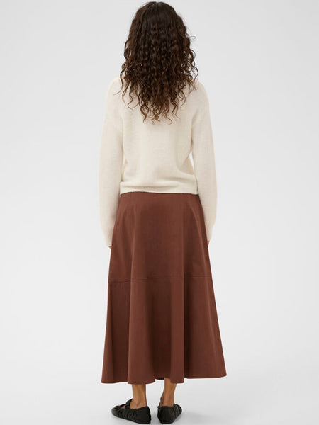 Cappuccino A Line Cotton Skirt By Soaked