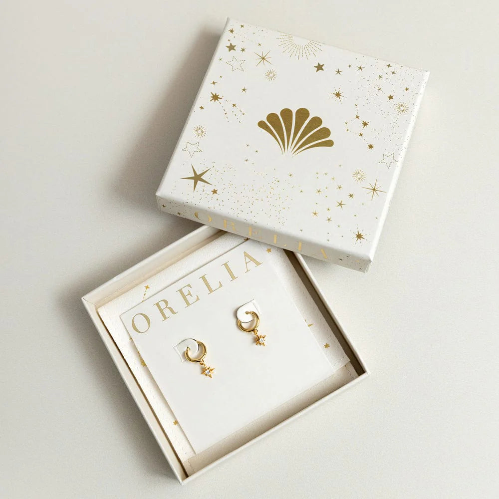 Gold Starburst Earrings Gift Box