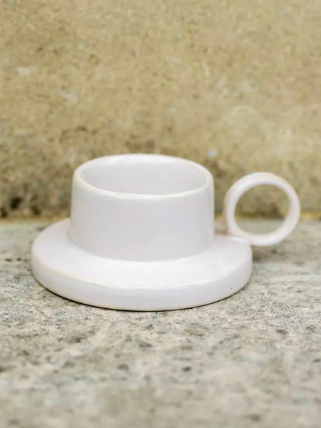 Cream Ceramic Polperro Tea Light Holder