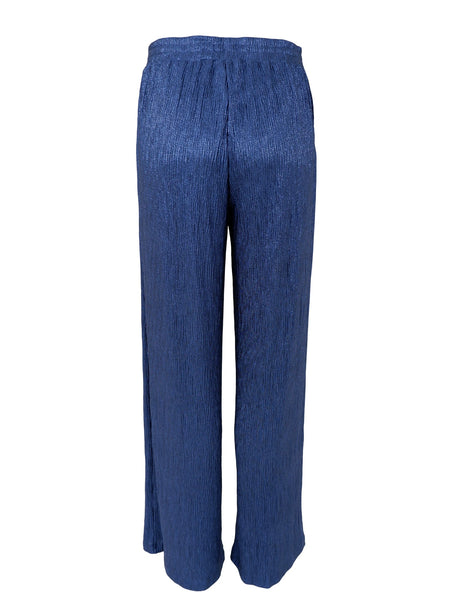 Blue Shimmer Trousers by Black Colour