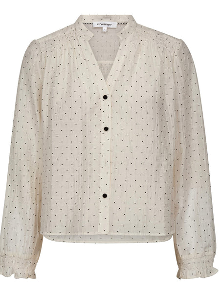 Off White Dot Shirt by Co Couture