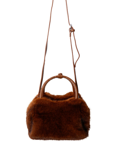 Mocha Fluffy Tote Bag By Black Colour