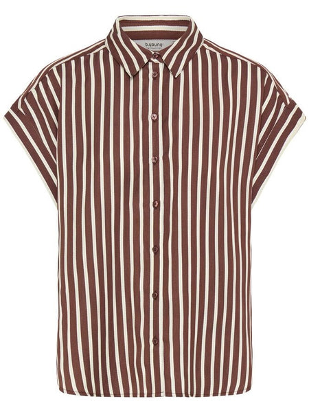 Chocolate French Striped Shirt by B Young