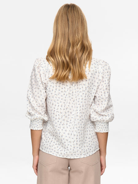 Blue Mini Floral Shirt By Nümph