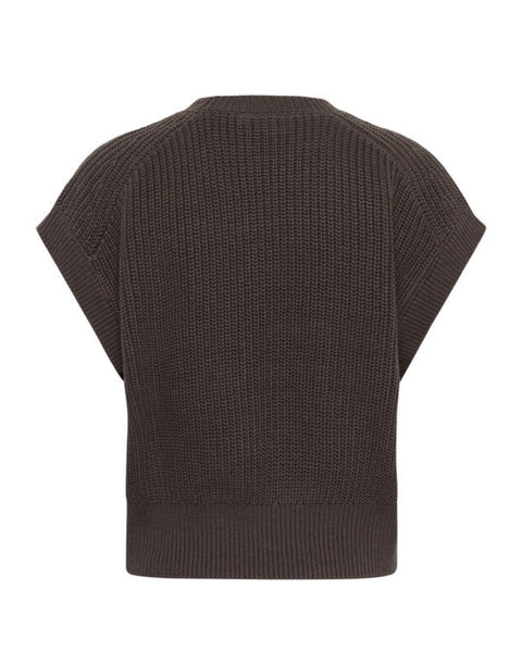 Chocolate Knitted Tank by Saint Tropez