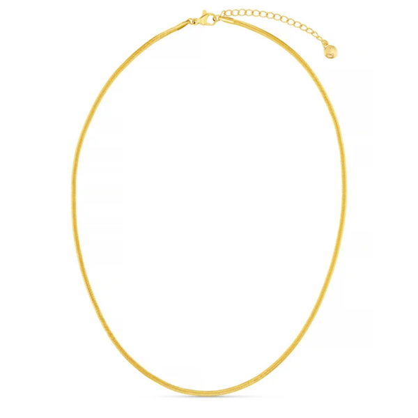 Waterproof Flat Snake Chain Necklace by Orelia