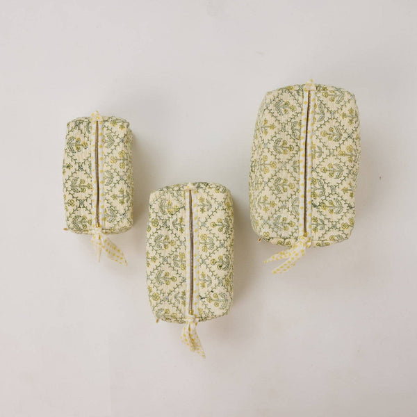 Floral Lattice Buttercream Washbag