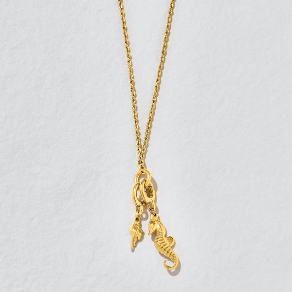 Gold Seahorse Charm