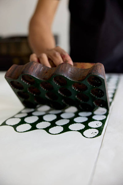 Medium- Green Block Print Bags