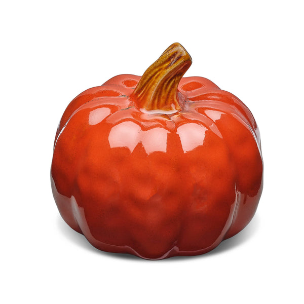 Burnt Orange Stoneware Pumpkin