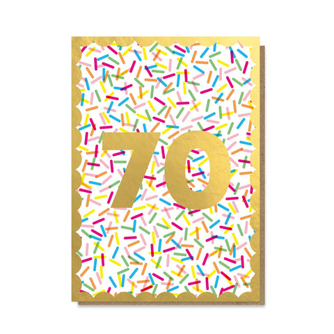 Sprinkles 70th Birthday Card by Stormy Knight