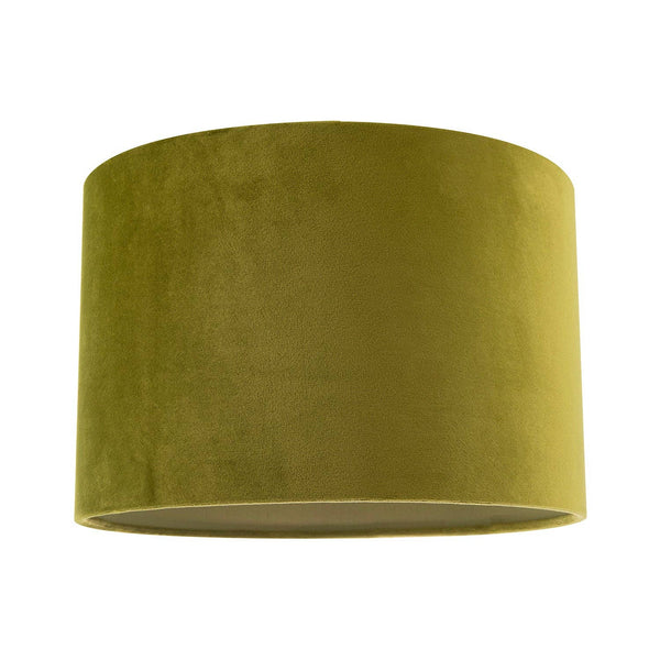 Olive Green Velvet Round Lamp Shade