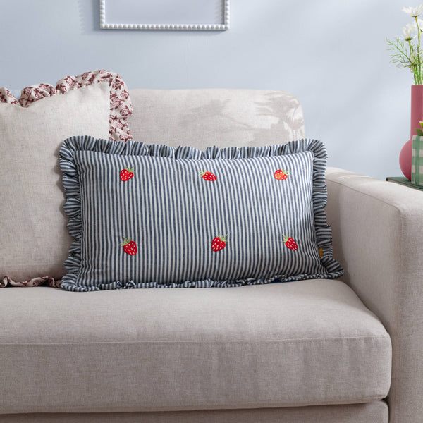 Les Fruites Strawberry Feather Cushion 30 x 50cm