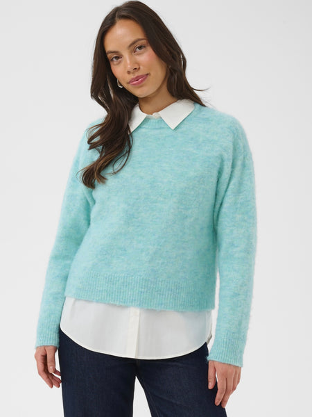 Aqua Blue Knit Jumper By Saint Tropez