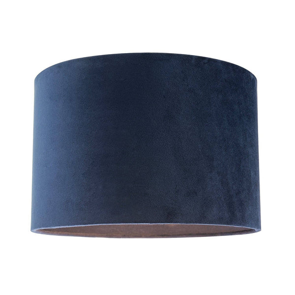 Midnight Blue Velvet Round Lamp Shade
