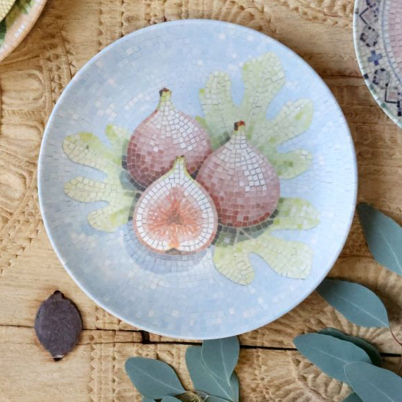 Fig Leaves Mosaic Decorative Platter