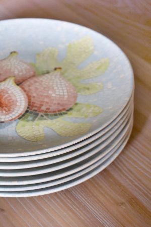 Fig Leaves Mosaic Decorative Platter