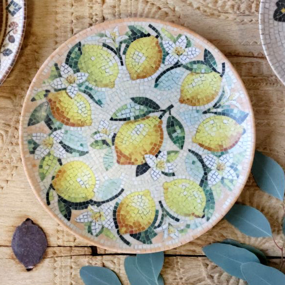 Lemon Mosaic Decorative Platter