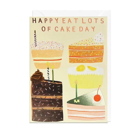 Happy Eat Lots of Cake Day Card by Jolly Awesome