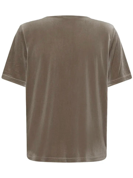 Mushroom Cowl Neck Velvet Top by B Young