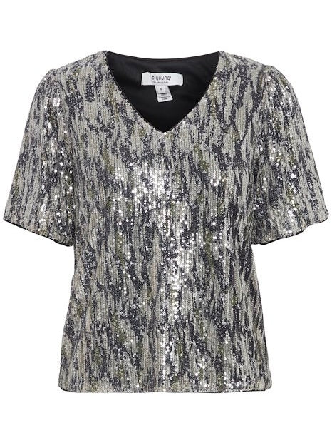 Silver Sequin Blouse by B Young