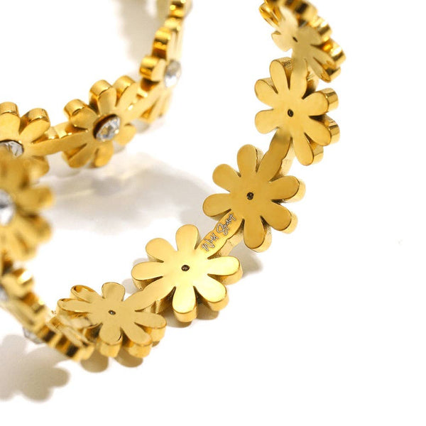 Blossom Gold Hoop Earrings