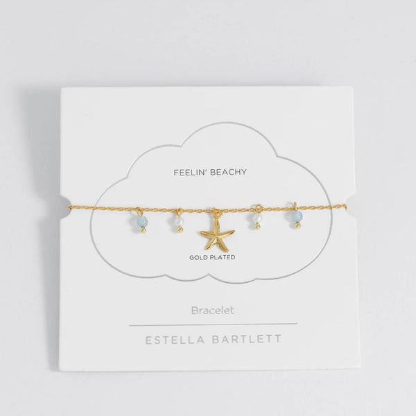 Gold Starfish Charm Bracelet by Estella Bartlett