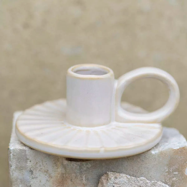 Cream Ceramic Padstow Candle Holder