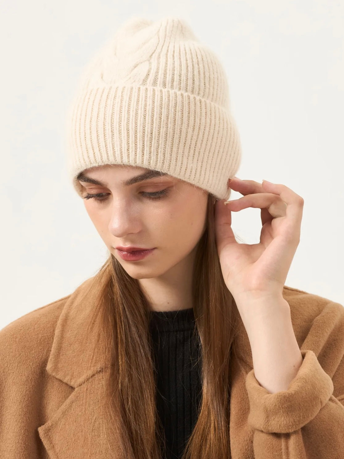 Cream Beanie Hat