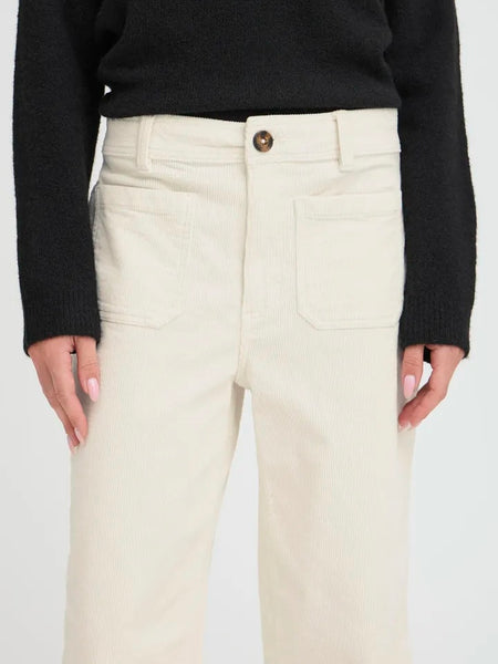 Ecru Front Pocket Cords by B.Young