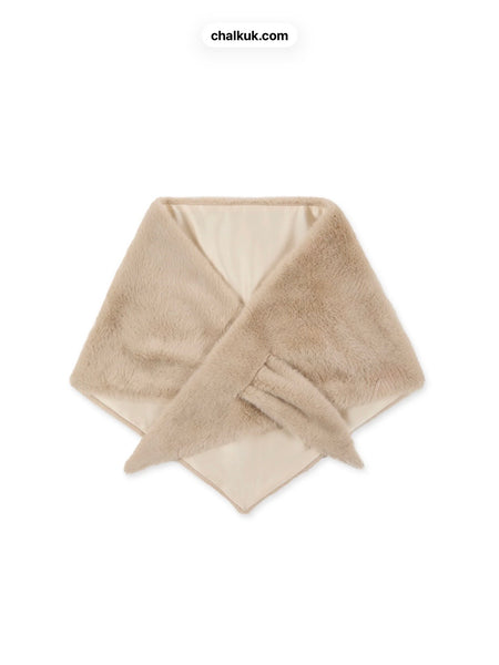 Taupe Faux Fur Scarf