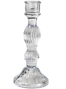 Clear Glass Bella Candle Holder