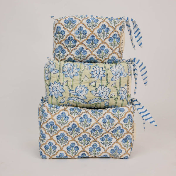Indigo Trellis Indigo Washbag