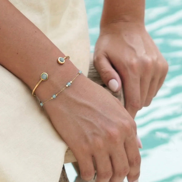 Turquoise Amazonite Gemstone Bracelet by Estella Bartlett