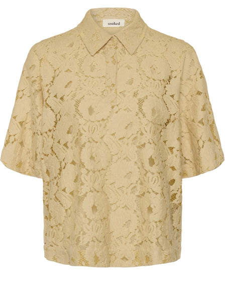 Yellow Lace Shirt By Soaked