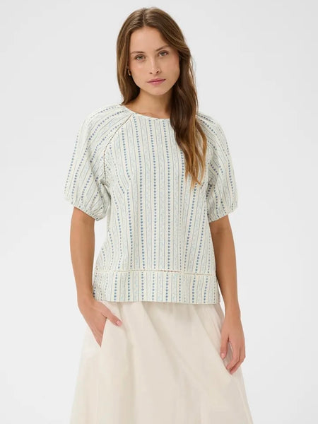 Blue Floral Boxy Blouse By Saint Tropez