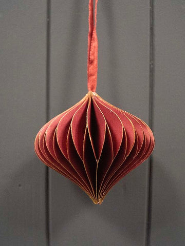 Red Hanging Handmade Teardrop Paper Decoration