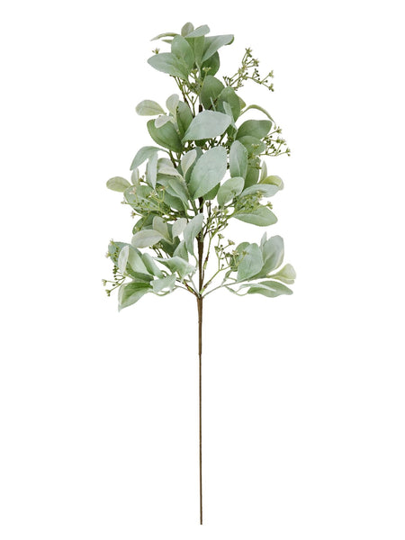 Large Faux Winter Sprig With Lambs Ear And Wax Flower