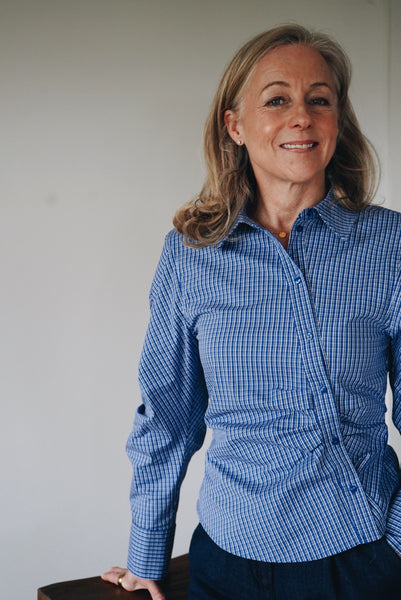 New Blue Stripe Shirt by Co Couture