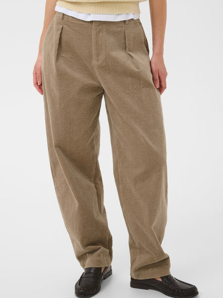 Camel Corduroy Balloon Trousers by Saint Tropez
