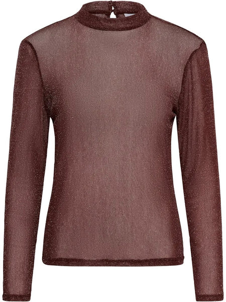 Aubergine Sheer Top By Saint Tropez