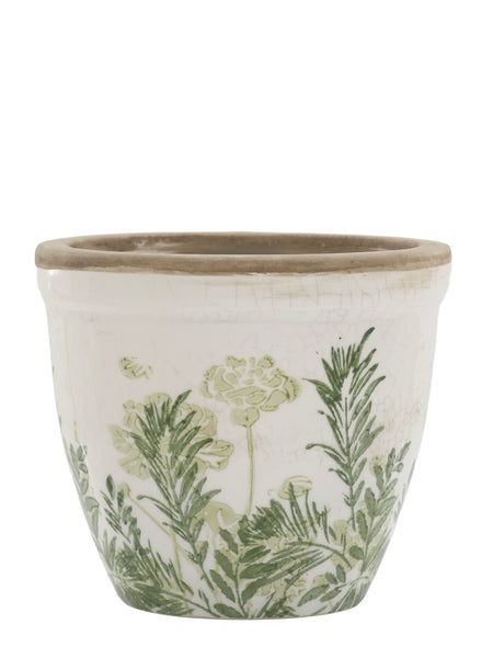 Green Floral Planter