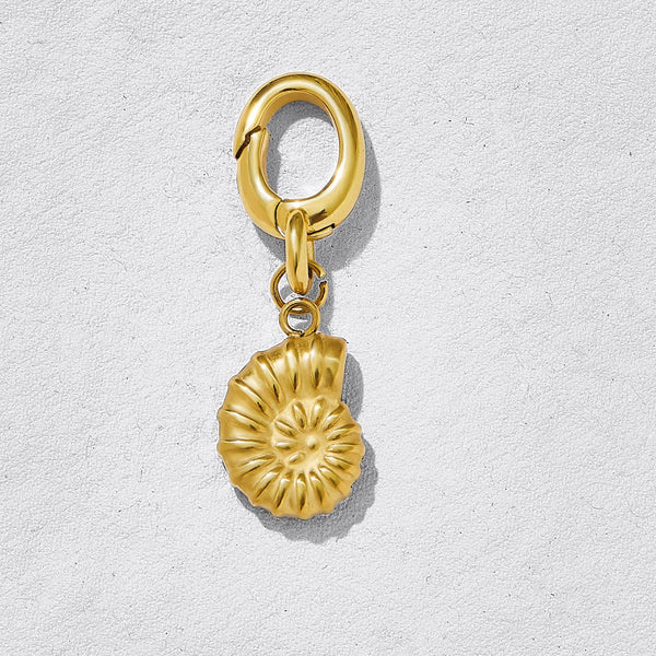 Gold Nautilus Shell Charm