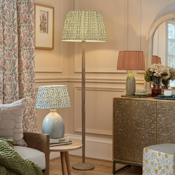 Raja Pleated Scalloped Lamp Shade Terracotta: Terracotta / 20 x 30 x 30cm