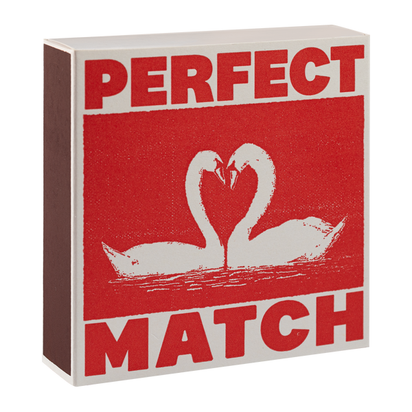 Perfect Match Swans Square Matchboxes
